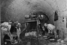Miners in Lupeni coal mine. [photo: Petrosani Mining Museum]