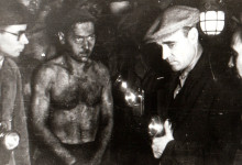 1944-11-23_Photo DA150_Gheorghe Gheorghiu-Dej -mineri in minele de la Petrila